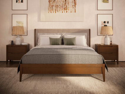 Кровать Rivi Ruby Wood Пинотекс/Рогожка Step 3 266