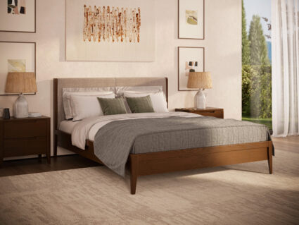 Кровать Rivi Ruby Wood Пинотекс/Рогожка Step 3 266